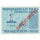 Winterhulp, Waardebonnen voor het seizoen 1941/1942, serie J 1 gulden 